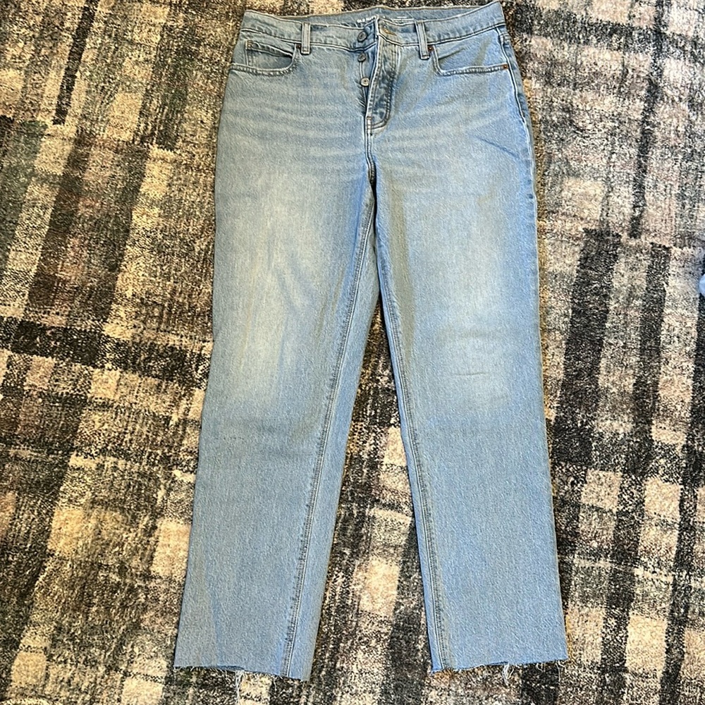 Old navy. So comfy!  High rise slouchy straight jeans!